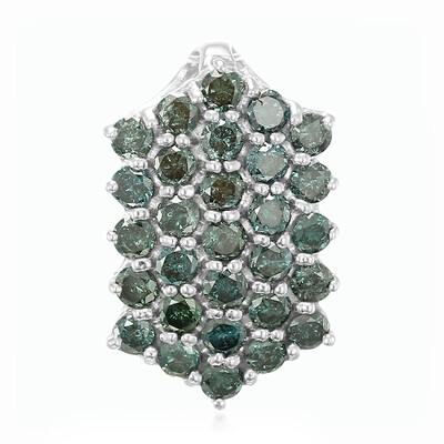 Colgante en plata con Diamante fantasía