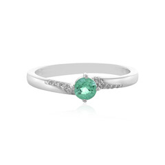 Anillo en plata con Esmeralda de Rusia