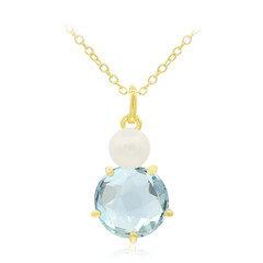 Collar en plata con Topacio azul cielo