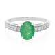 Anillo en plata con Esmeralda de Bahía