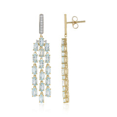Pendientes en plata con Topacio azul cielo