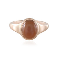 Anillo en plata con Piedra de luna chocolate (KM by Juwelo)