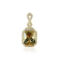 Colgante en oro con Piedra del sol de Oregón (AMAYANI)