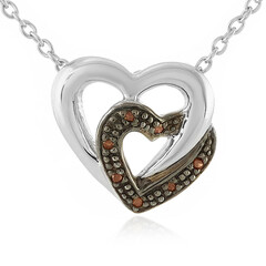 Collar en plata con Diamante rojo I3