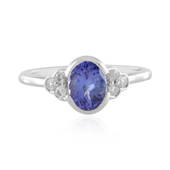 Anillo en plata con Tanzanita (Adela Silber)