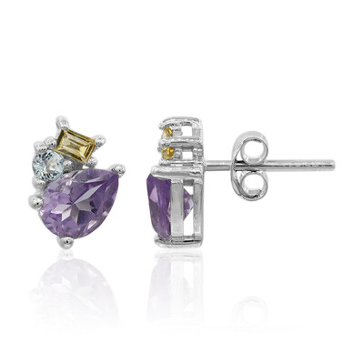 Pendientes en plata con Amatista de Bolivia