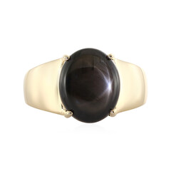 Anillo en oro con Zafiro estrella negra