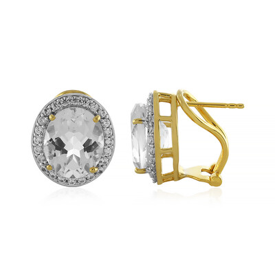 Pendientes en plata con Topacio blanco