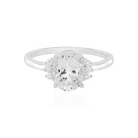 Anillo en plata con Topacio blanco