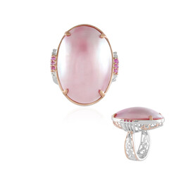 Anillo en plata con Perla rosa Mabe (Gems en Vogue)