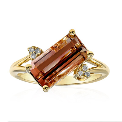 Anillo en oro con Turmalina neón del Congo (CIRARI)