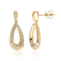 Pendientes en oro con Diamante amarillo SI2 (CIRARI)