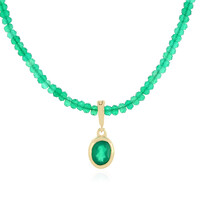 Collar en plata con Ónix verde