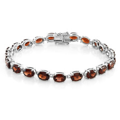 Brazalete en plata con Granate de Mozambique