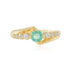 Anillo en plata con Esmeralda de Rusia (Adela Silber)