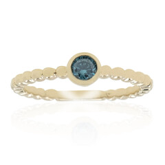 Anillo en oro con Diamante azul SI2  (de Melo)
