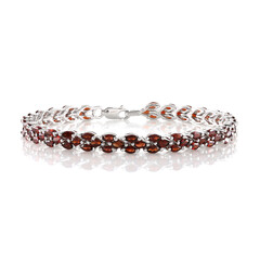 Brazalete en plata con Granate de Mozambique