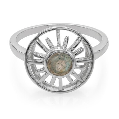Anillo en plata con Espectrolita