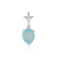 Colgante en plata con Calcedonia agua