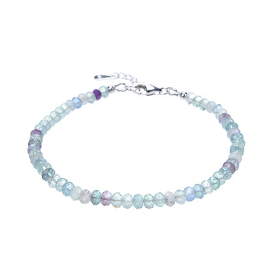 Brazalete en plata con Fluorita