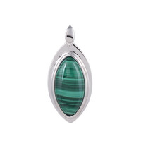 Colgante en plata con Malaquita