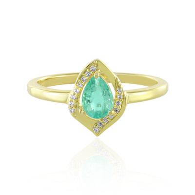 Anillo en plata con Esmeralda de Rusia