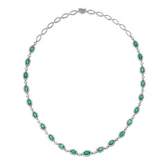 Collar en oro con Esmeralda de Zambia AAA (CIRARI)