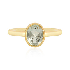 Anillo en plata con Amatista verde