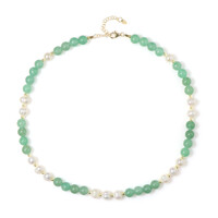 Collar en plata con Aventurina verde (Riya)