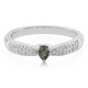 Anillo en plata con Zafiro de pavo real no calentado