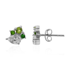 Pendientes en plata con Topacio blanco