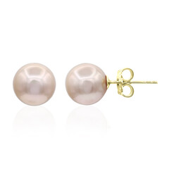 Pendientes en plata con Perla Ming rosa (TPC)