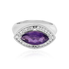Anillo en plata con Amatista de Siberia (de Melo)