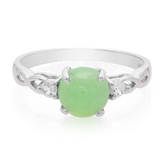 Anillo en plata con Crisoprasa imperial