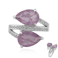 Anillo en plata con Cuarzo púrpura pastel