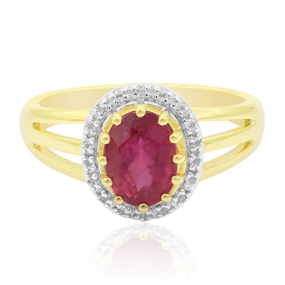 Anillo en oro con Turmalina rosa de Californa