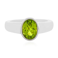 Anillo en plata con Peridoto de Jilin
