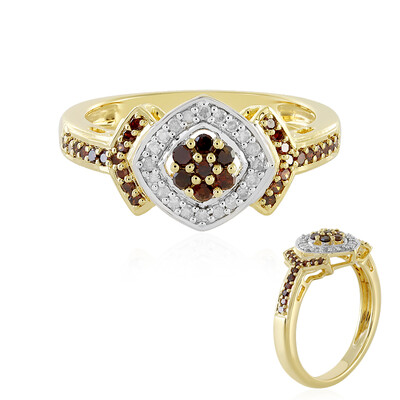 Anillo en plata con Diamante rojo I4