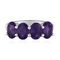 Anillo en plata con Amatista de Zambia