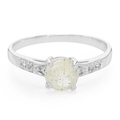 Anillo en plata con Espectrolita