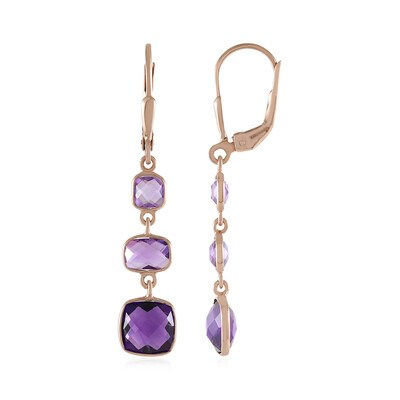 Pendientes en plata con Amatista (KM by Juwelo)