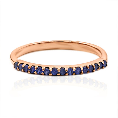 Anillo en oro con Zafiro azul