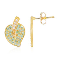 Pendientes en plata con Tsavorita