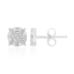 Pendientes en plata con Diamante I1 (G)