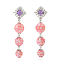 Pendientes en plata con Nácar mosaico (Dallas Prince Designs)