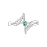 Anillo en plata con Esmeralda de Rusia