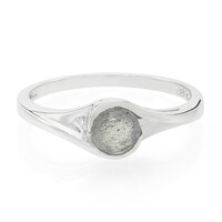 Anillo en plata con Espectrolita