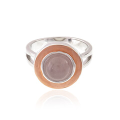 Anillo en plata con Cuarzo rosa