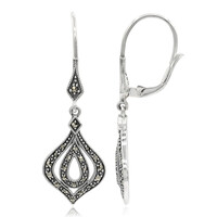 Pendientes en plata con Marcasita