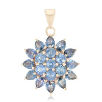 Colgante en plata con Zafiro de Laos